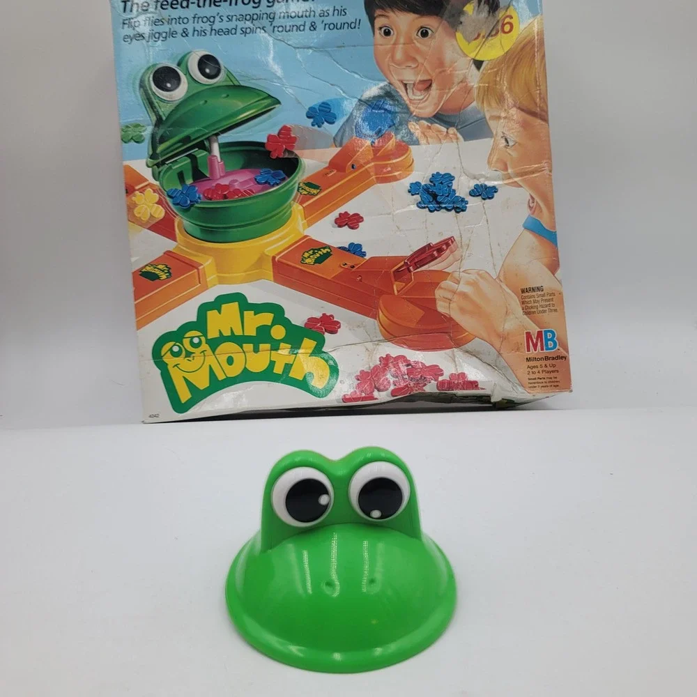 Vintage 1987 Mr Mouth Game Replacement Frog Head Part Milton Bradley Green